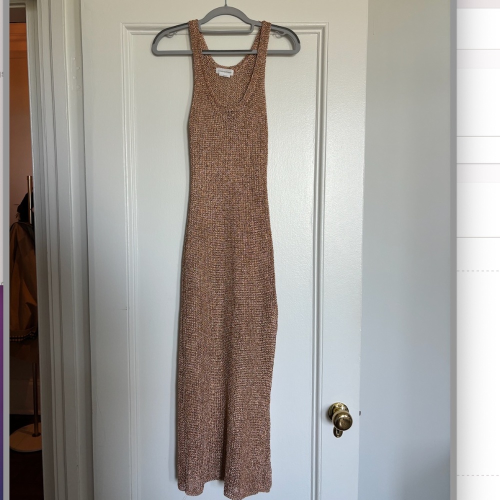 Lovers and Friends Metallic Slit Dress